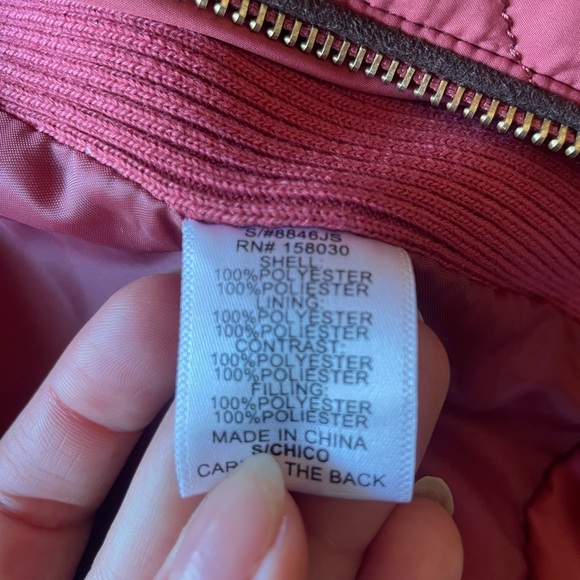 Love tree quilted pink bomber jacket - Picture 7 of 7